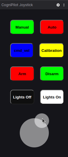 CogniPilot Joystick extension in foxglove.